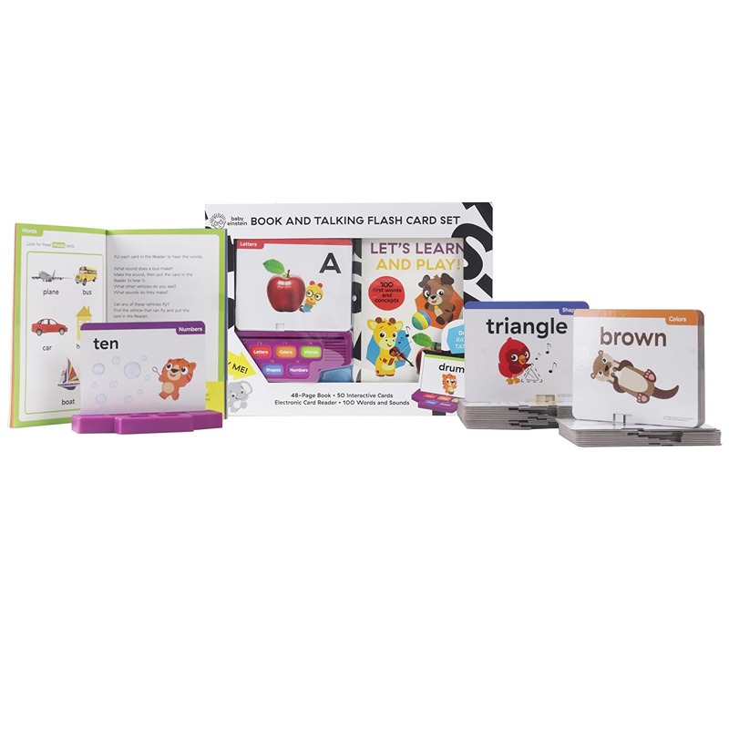 بيبي آينشتاين: هيا نتعلم ونلعب! كتاب ومجموعة بطاقات تعليمية ناطقة