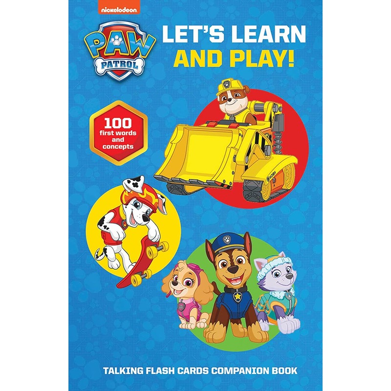 نيكلوديون باو باترول: هيا نتعلم ونلعب! كتاب ومجموعة بطاقات تعليمية ناطقة