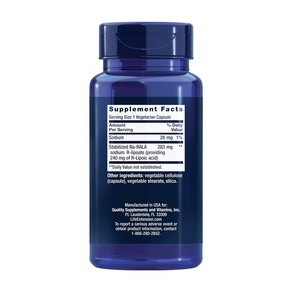 Life Extension - Super R-Lipoic Acid 240 Mg Supports Cellular Energy - 60 Veg Caps