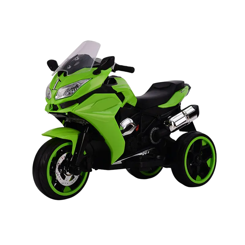Amsham Kids' 3 Wheels Powered Ride-On Motorcycle 12V - Green