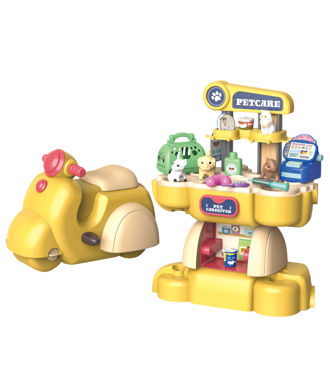 أمشام - مجموعة العناية بالحيوانات الأليفة بشكل دراجة نارية