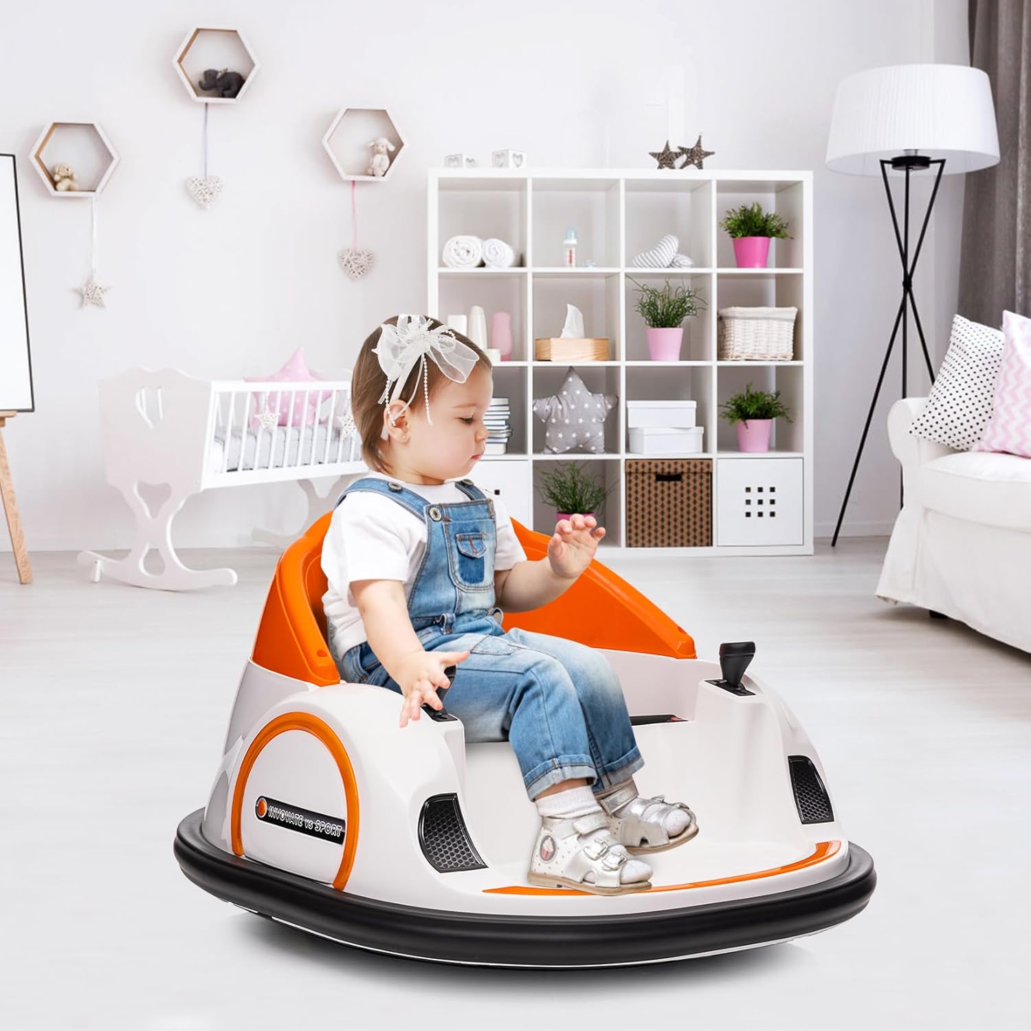 Amsham - Ride On Bumper Car With Remote Control 12 V - Orange