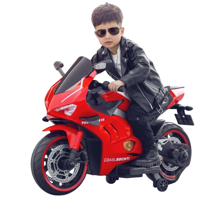 Amsham - V5r Battery Powered Panigale Ride-On Bike - Red 12V