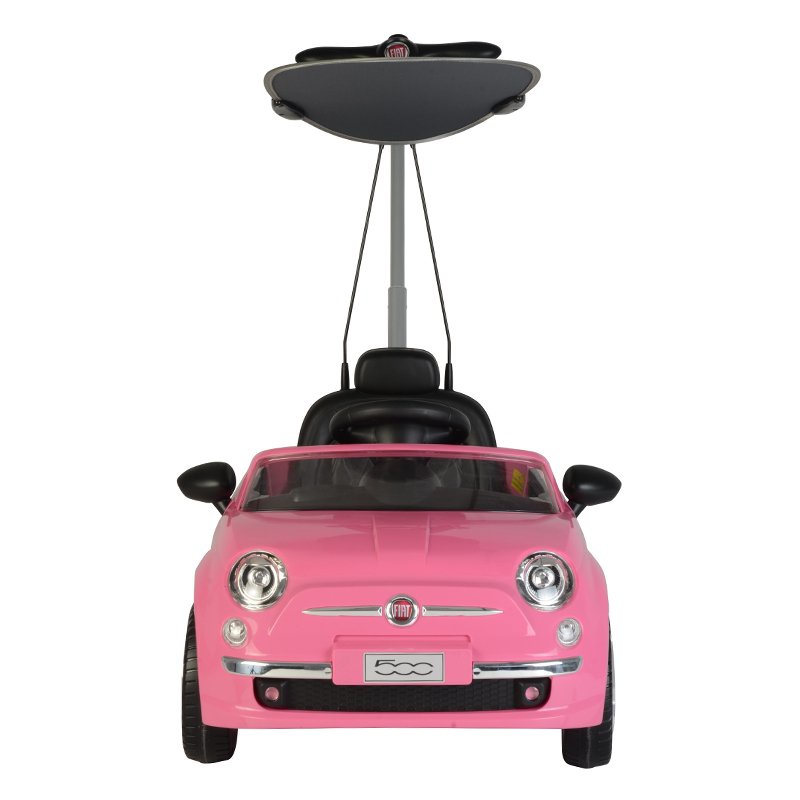 Fiat - 500 3-in-1 Push Car Handle With Canopy - Pink