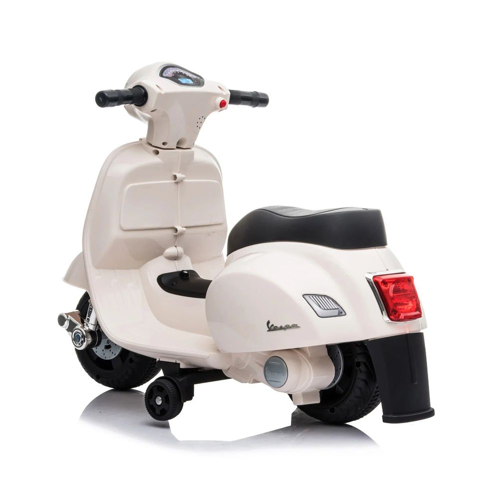 Amsham - Vespa Mini Ride On Electric Scooter - 6V - White