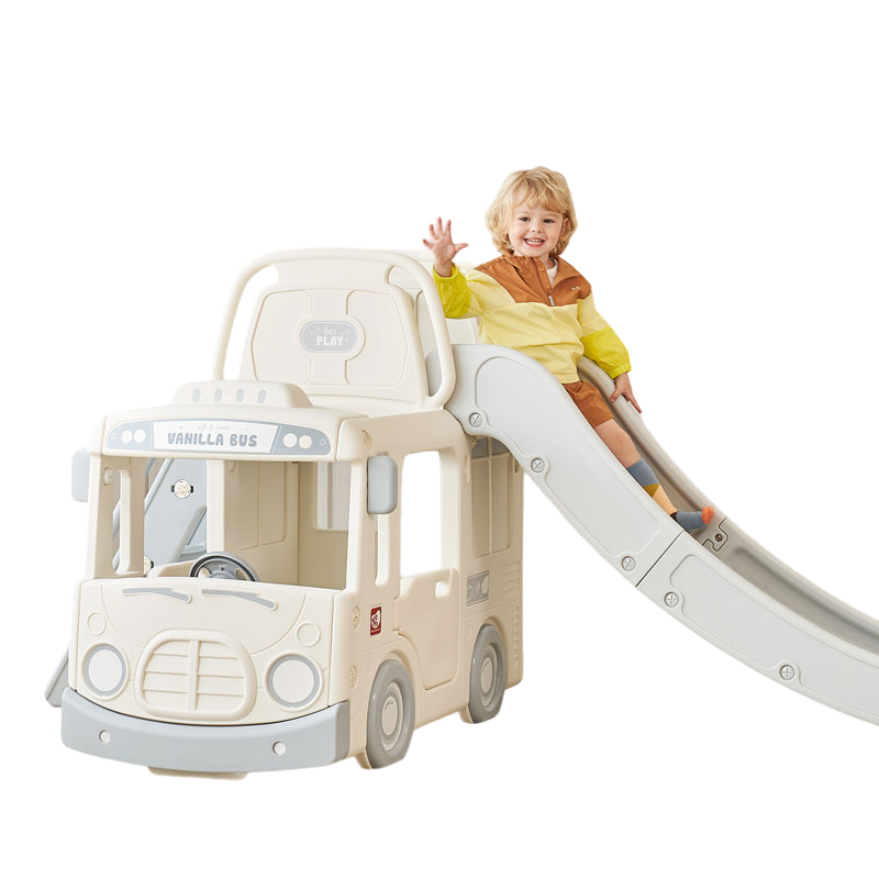 Amsham - 3-In-1 Children's YAYA Bus Slide Set - Vanilla