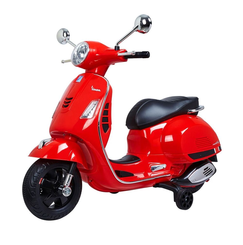 Amsham - Vespa Electric Ride On Scooter Bike - 12V - Red