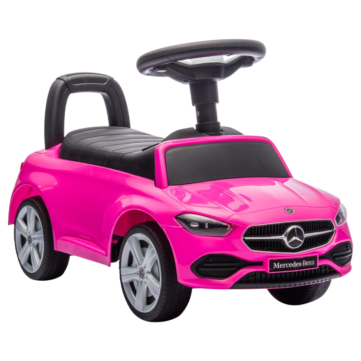 Mercedes-Benz - Mercedes C-Class Ride On Push Car With Audio Steering Wheel - Pink