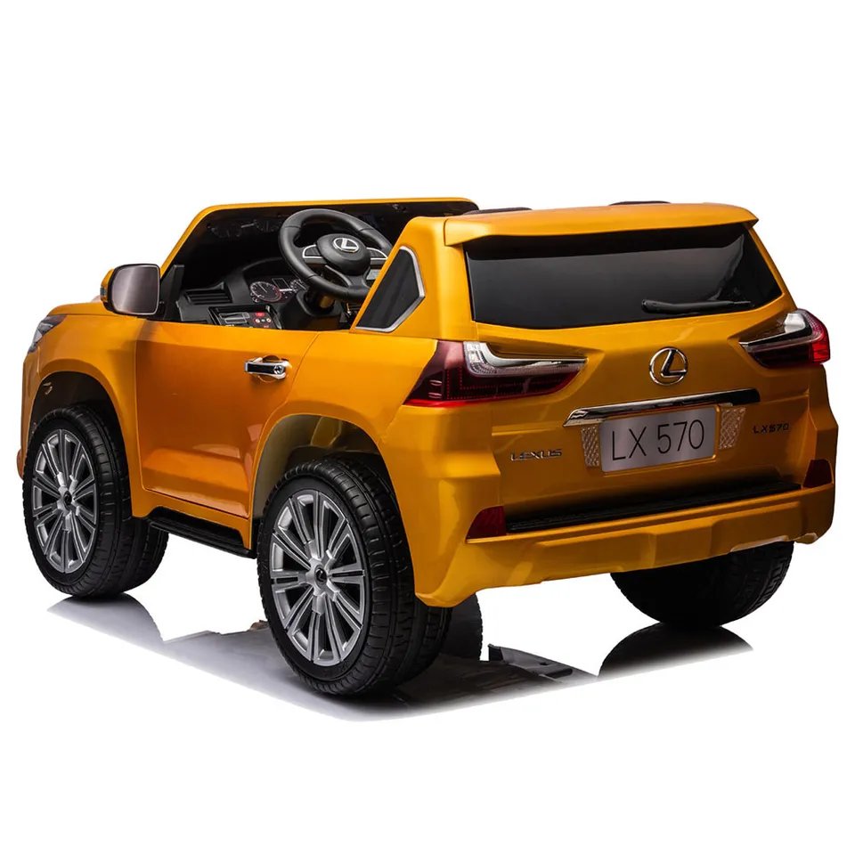 Lexus - LX 570 Ride On Suv For Kids Car 12V - Gold