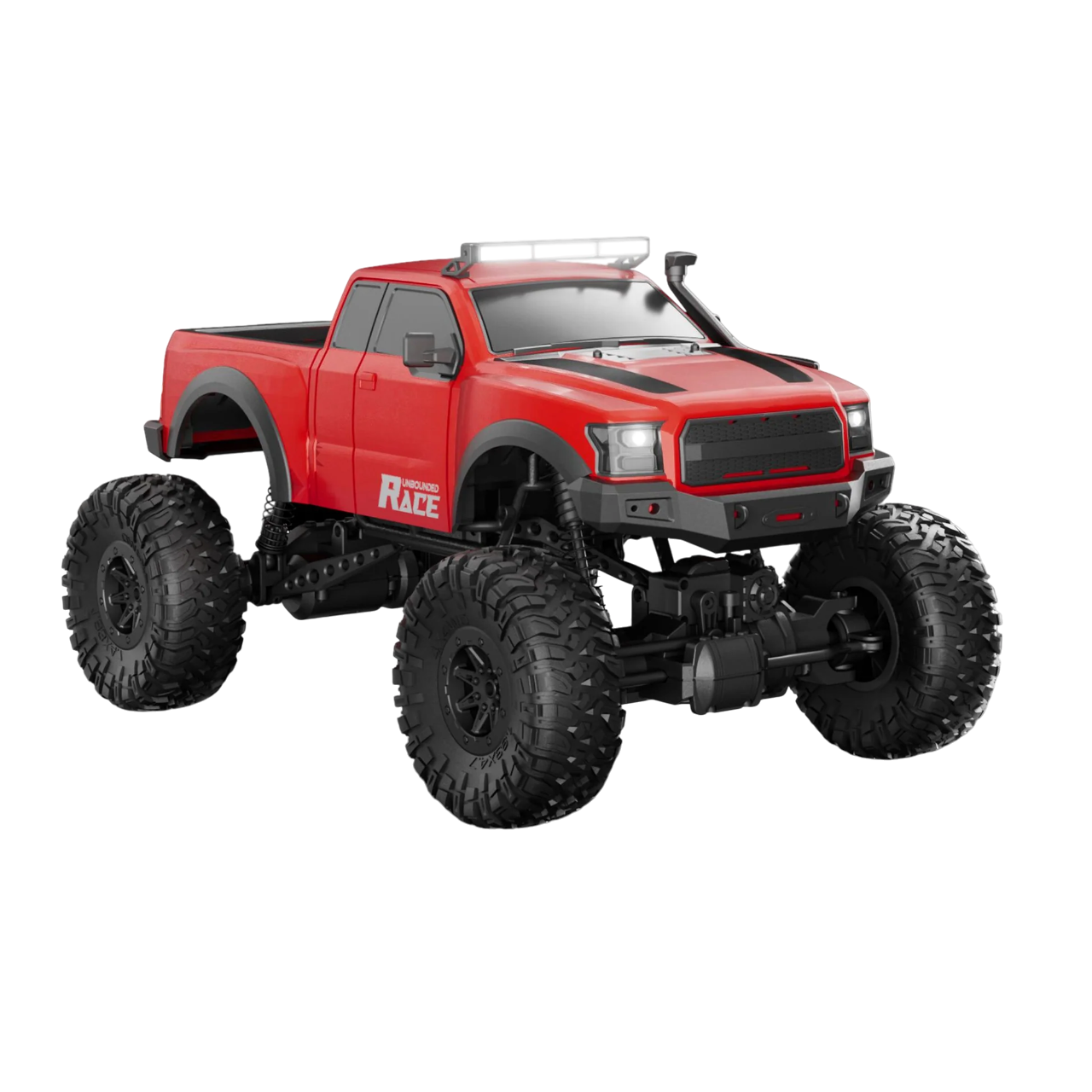 أمشام - شاحنة سباق رالي للتحكم عن بعد بمقياس 1:10 - أحمر