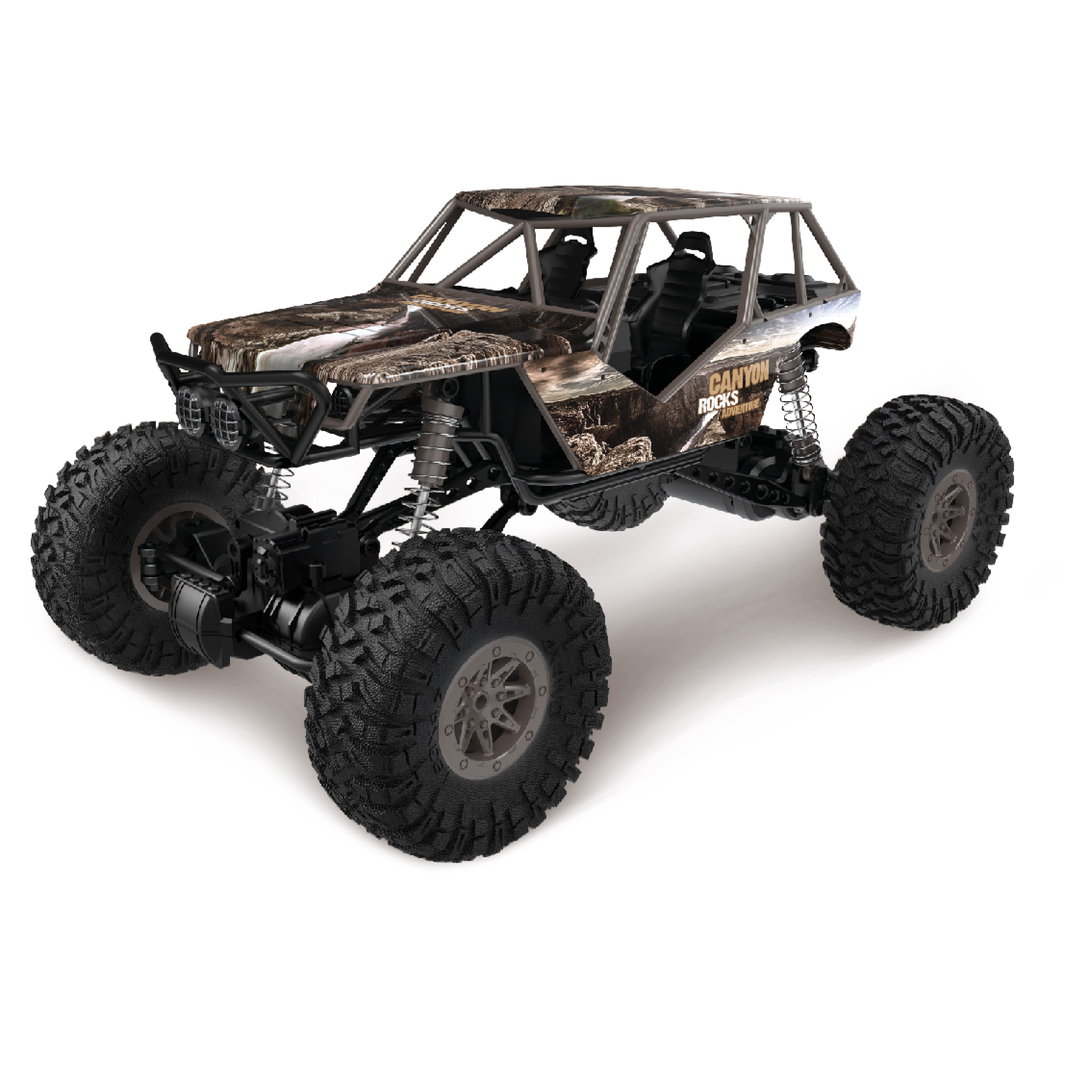 أمشام - سيارة رالي روك كرولر للطرق الوعرة بمقياس 1:10 - بني