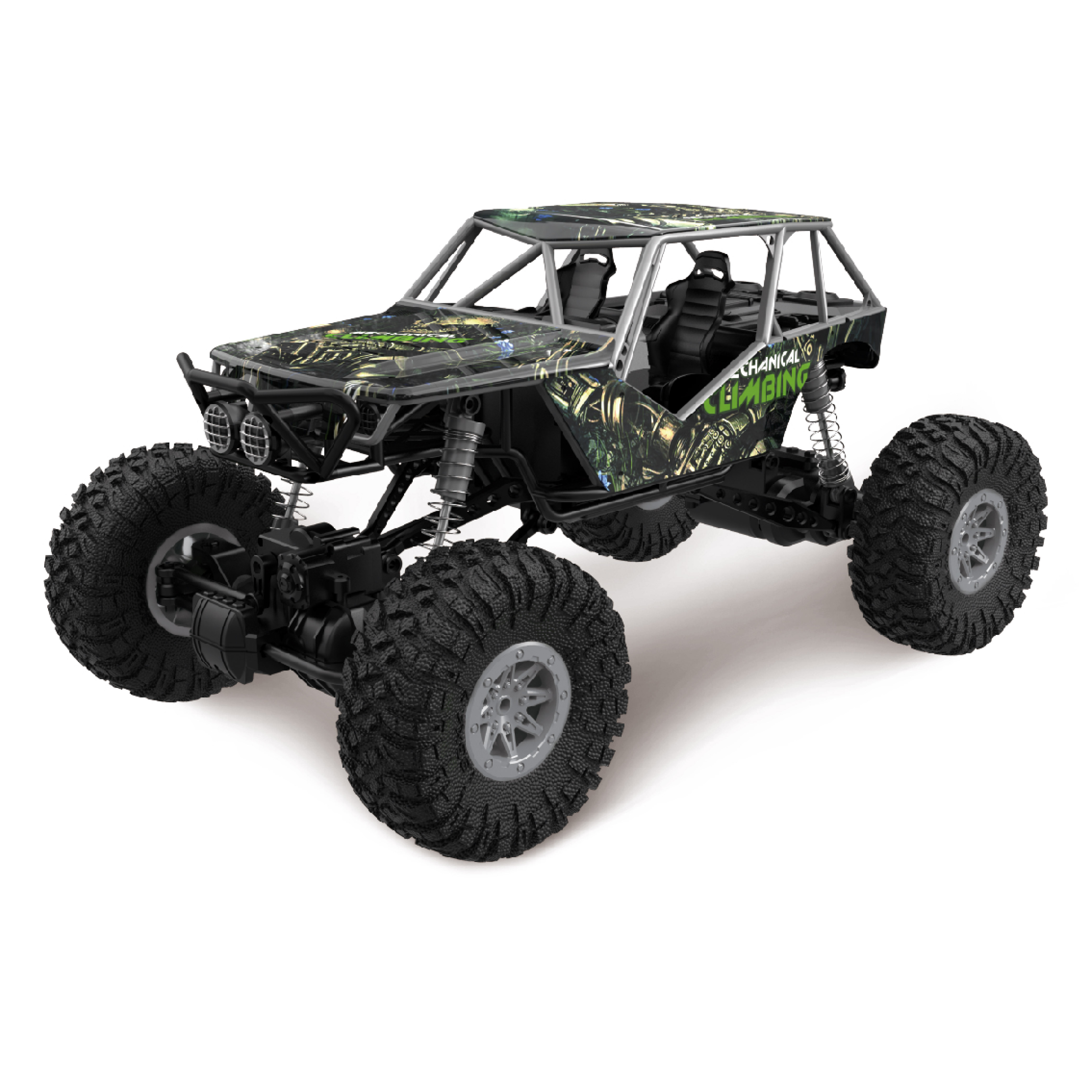 أمشام - سيارة رالي روك كرولر للطرق الوعرة بمقياس 1:10 - أخضر