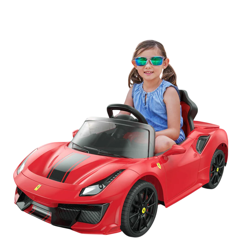 Amsham - Ferrari 488 Pista Spider Powered Ride-On Car - Red - 12 V