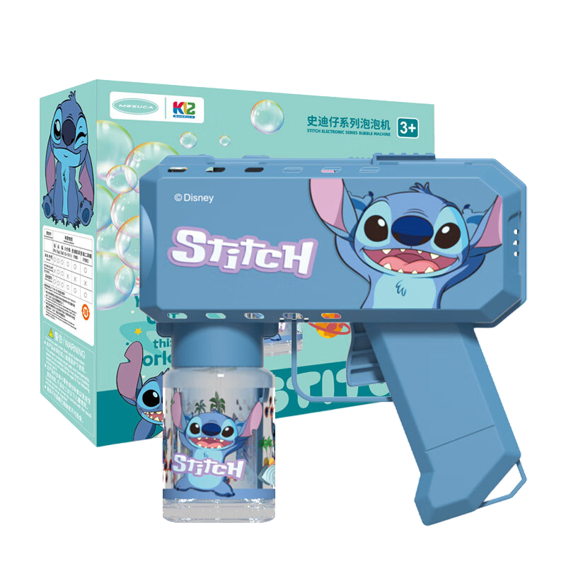 ستيتش - ديزني عصا فقاعات إلكترونية على شكل مسدس ماء - أزرق