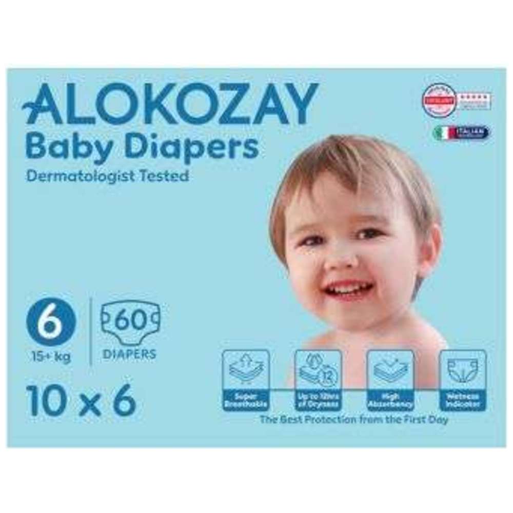 Alokozay - Premium Baby Diapers 15+kg - Size 6 Pack of 2 - 20 Diapers