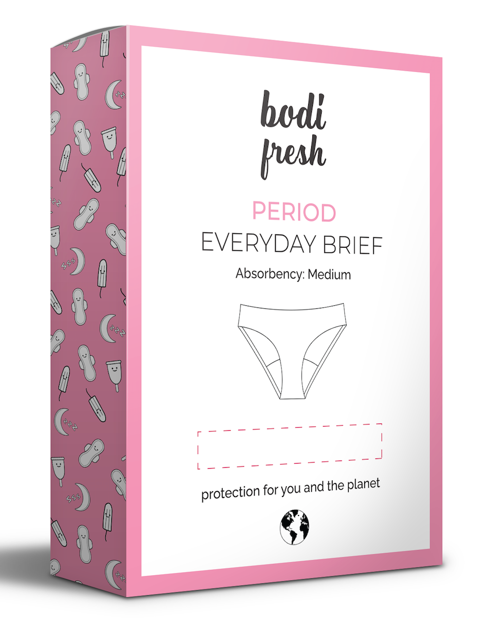 Bodi Fresh - 3pc-Set - Animal Printed Everyday Seamless Period Underwear - Multicolor