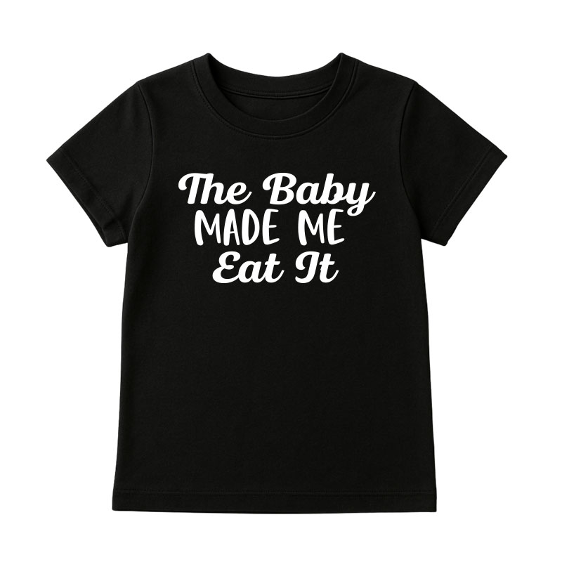 ماتشينغ فاميلي أوتفيتس – تي شيرت نسائي ذا بيبي ميد مي إيت إت – أسود