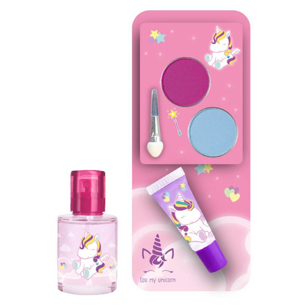 أو ماي يونيكورن - عطر تواليت للبنات - 30 مل مع ملمع شفاه وظلال عيون