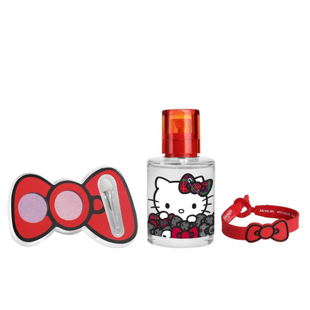 هالو كيتي - عطر تواليت للبنات - 30 مل مع ملمع شفاه وظل عيون