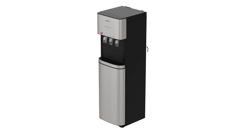 توشيبا - موزع مياه تحميل سفلي - فضي