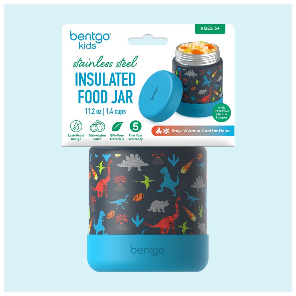 Bentgo - Kids Stainless Steel Food Jars - Dino - L - 330 ml
