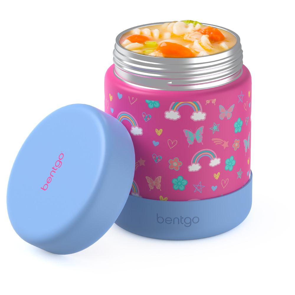 Bentgo - Kids Stainless Steel Food Jars - Rainbows And Butterflies - L - 330 ml