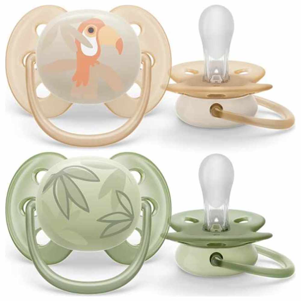 Philips Avent - Ultra Soft Pacifier - 0-6 M - Green - Pack of 2