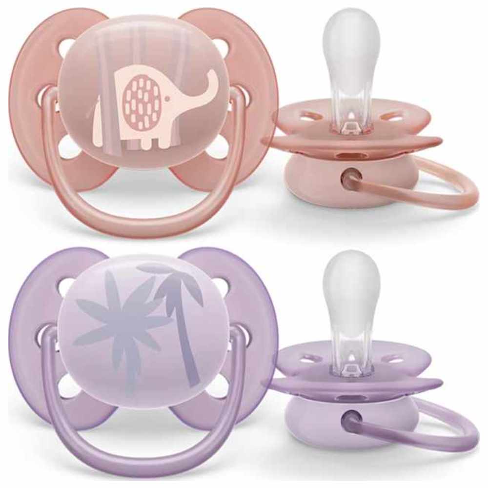Philips Avent - Ultra Soft Pacifier - 0-6 M - Pink - Pack of 2