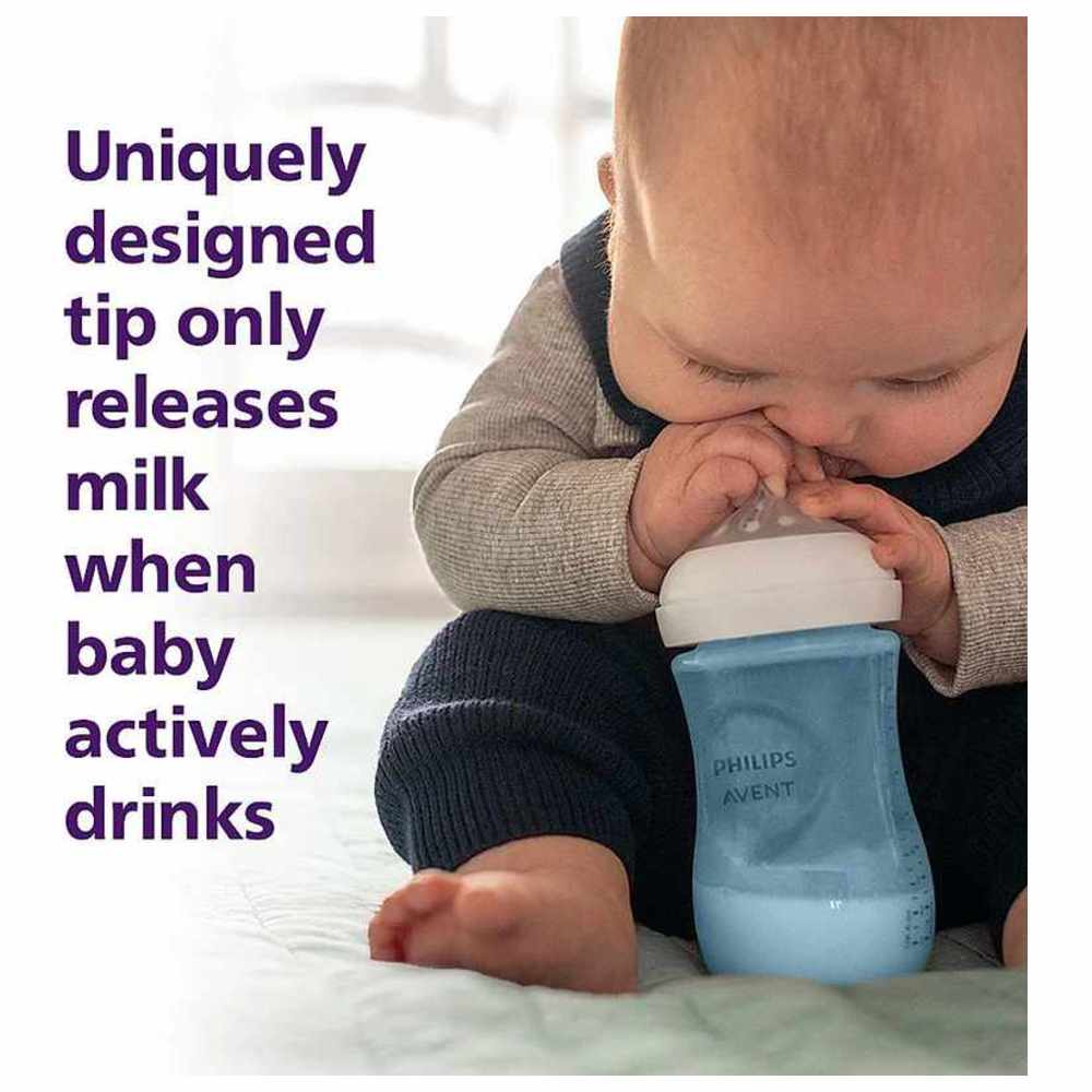 Philips Avent Natural Response Baby Feeding Bottle 260ml - Blue Color