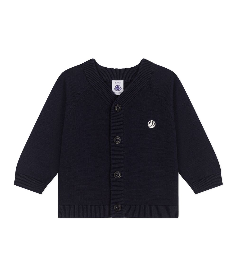 بيتي باتو - سترة صوفية قطنية سادة للأطفال الرضع