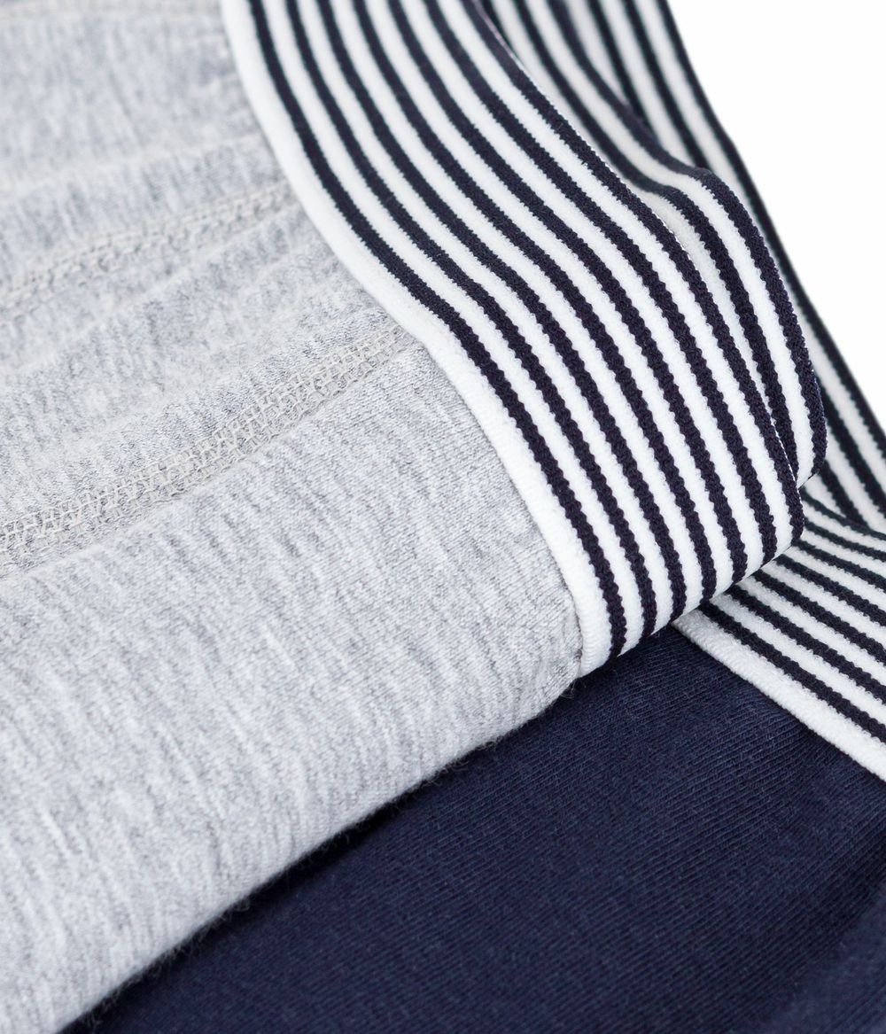 بيتي باتو - طقم بوكسر سادة بخصر مطاطي للأولاد - أزرق/رمادي - قطعتين