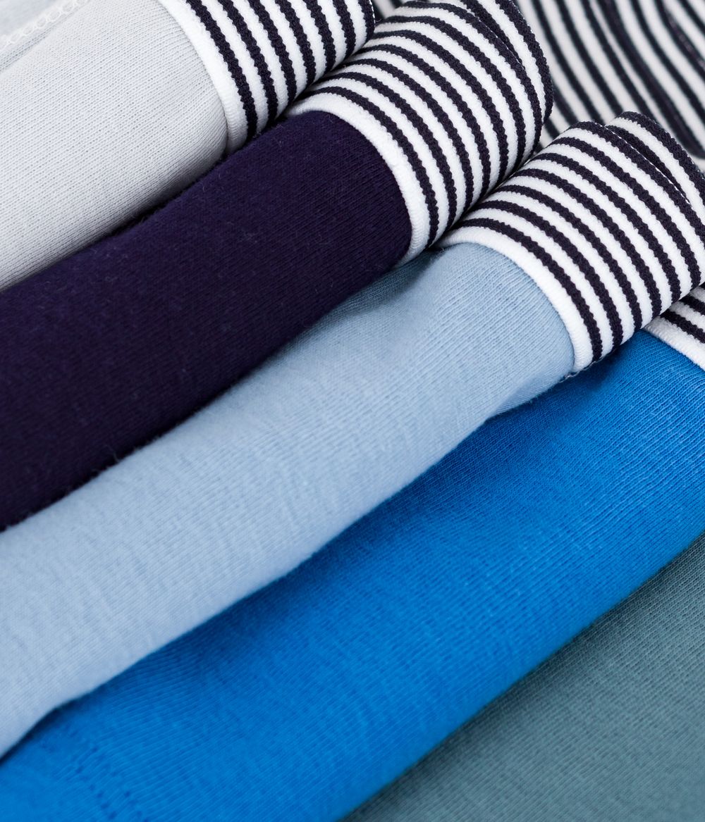 Petit Bateau - 5pc-Set - Boys' Plain Cotton Boxers - Multicolor