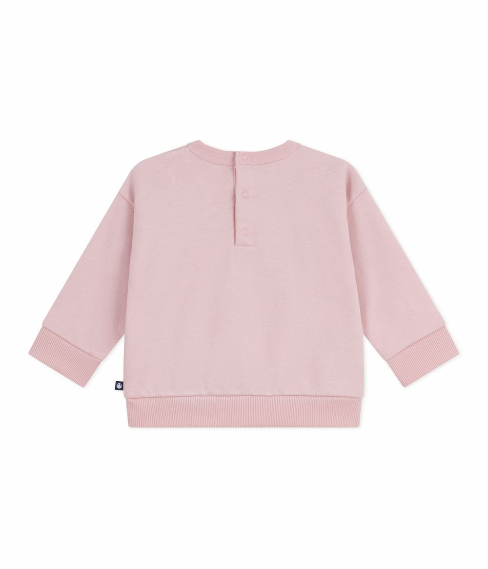 بيتي باتو - سويت شيرت مطرز بأكمام طويلة للبنات الرضع - زهري جولي