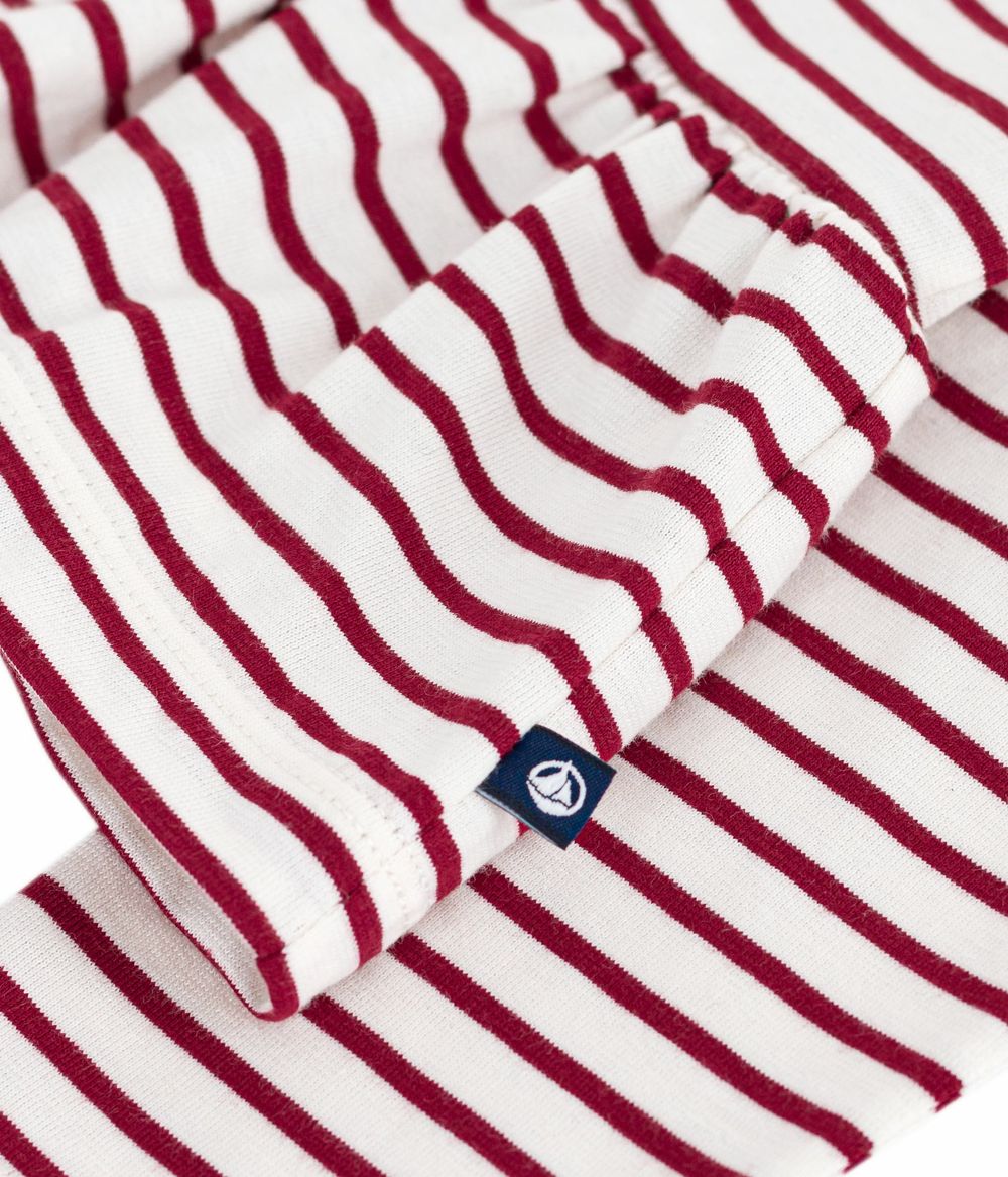 بيتي باتو - بلوزة قطن مخططة - أبيض/أحمر