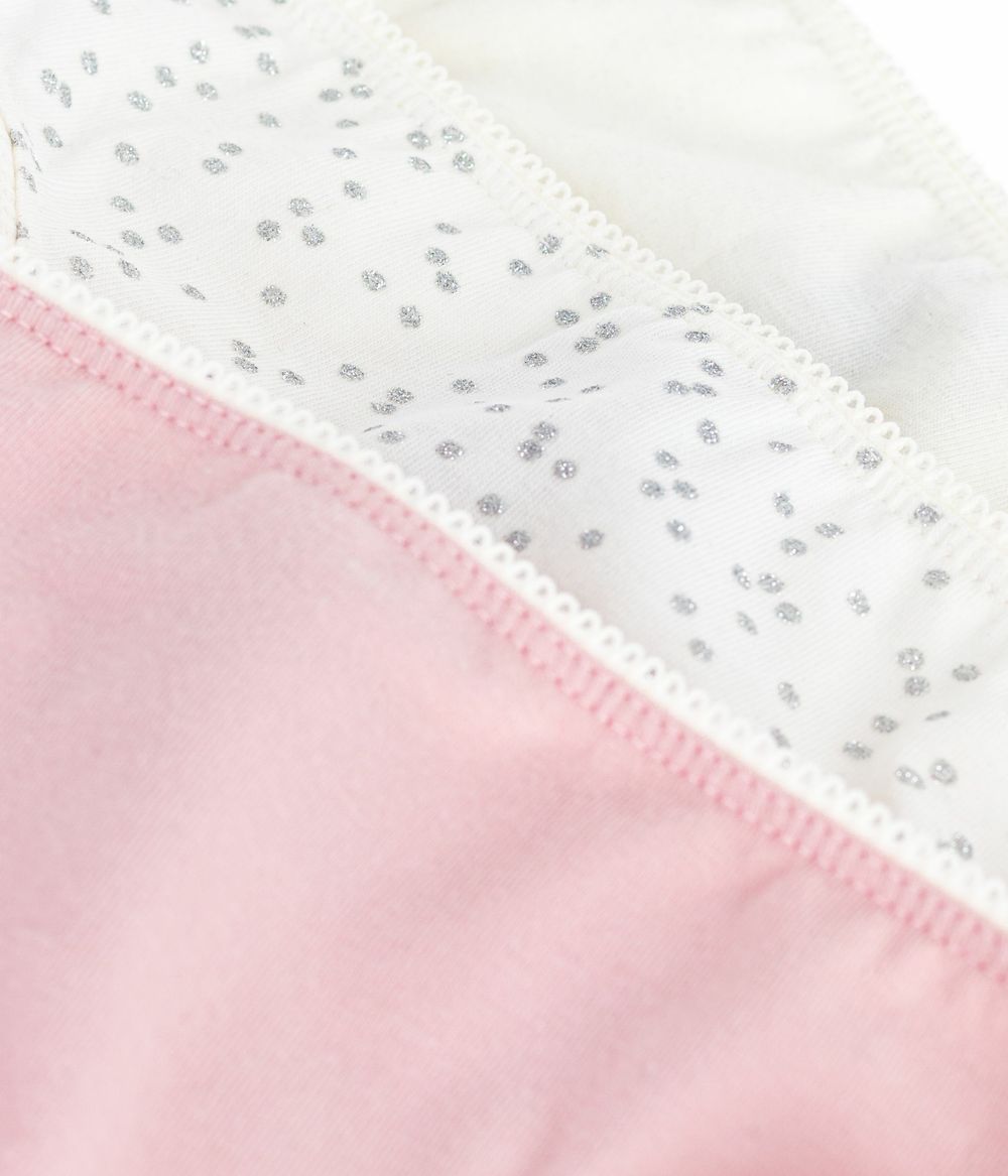 Petit Bateau - 3pc-Set - Kids Cotton And Elastane Briefs - White/Pink