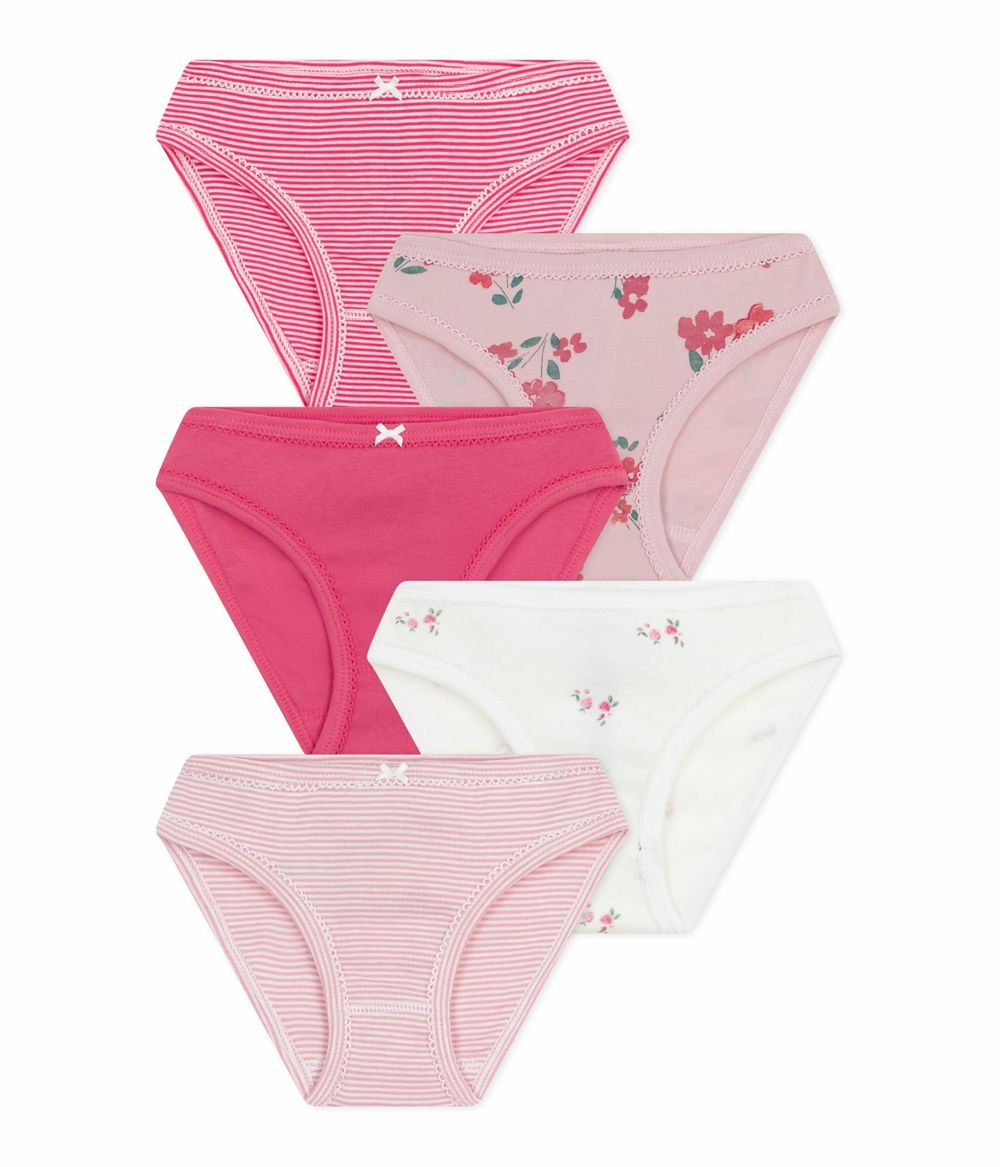 Petit Bateau - 5pc-Set - Girl's Cotton Briefs - Multicolor