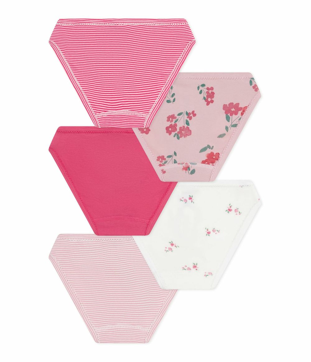 Petit Bateau - 5pc-Set - Girl's Cotton Briefs - Multicolor