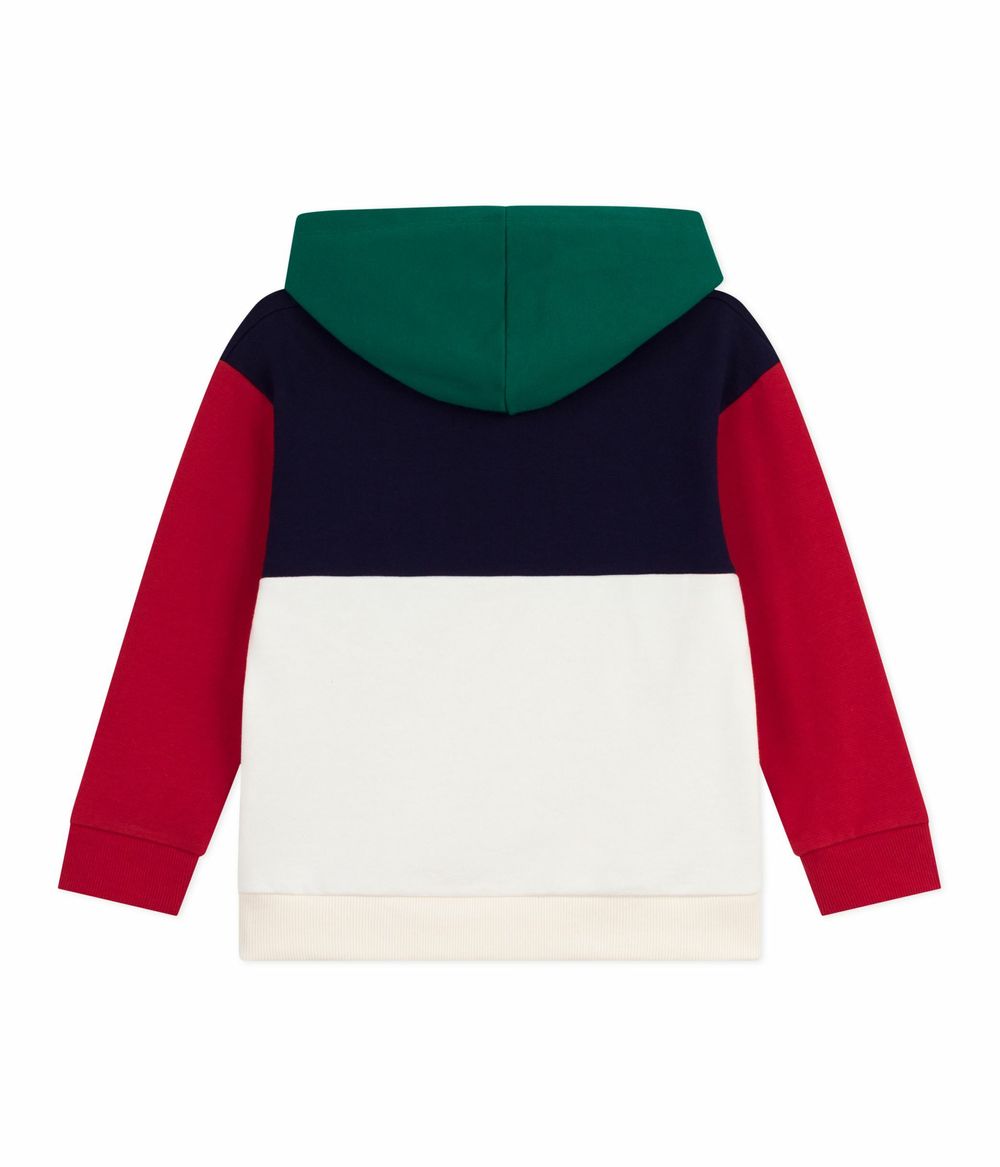 Petit Bateau - Boys' Colourblock Cotton Hoodie - Soir/Multicolor