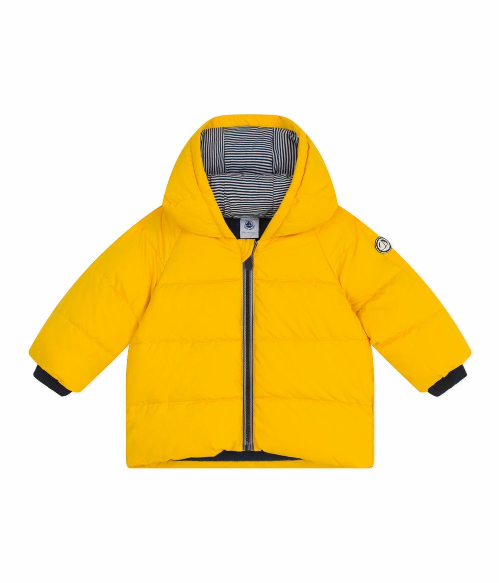 Petit Bateau - Babies' Plain Puffer Jacket - Jaune Yellow