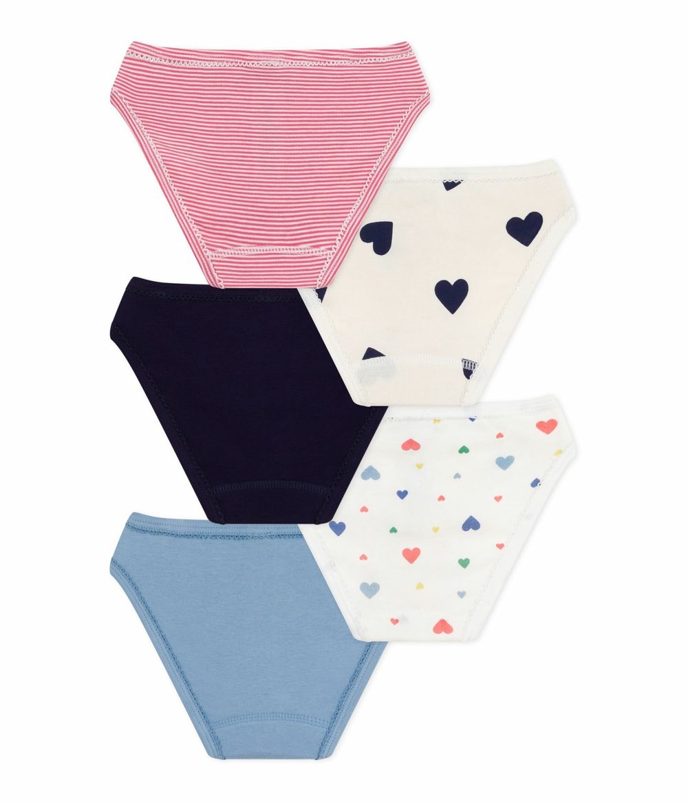 Petit Bateau - 5pc-Set - Girl's Printed Cotton Briefs - Multicolor