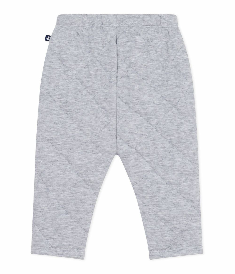 Petit Bateau - Baby Boy's Plain Thick Cotton Trousers - Fumee Chine Grey