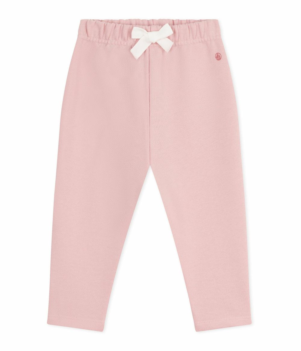 بيتي باتو - بنطال قطن سادة للبنات الرضع - زهري جولي