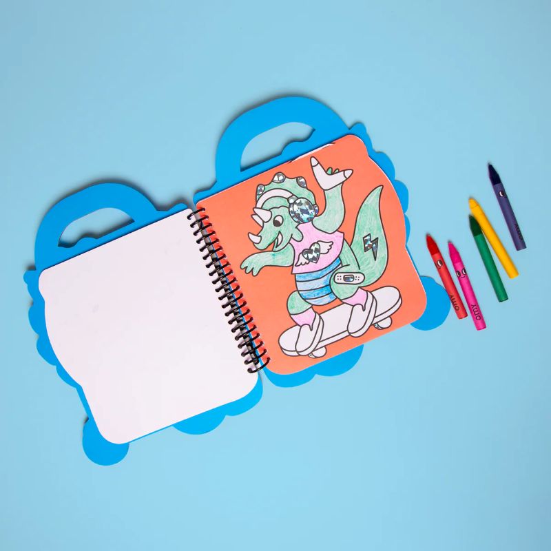 Omy - Super Coloring & Stickers Book - Dino
