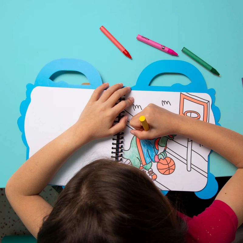 Omy - Super Coloring & Stickers Book - Dino