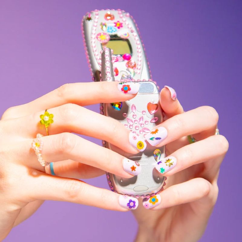 Omy - Nail Art Stickers - Flower - 120 Pcs