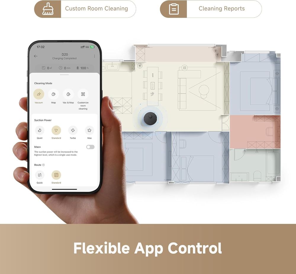 Dreame - D20 Robot Vacuum - Black