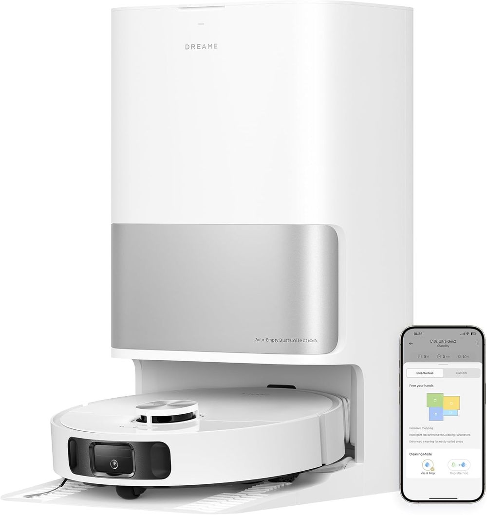 Dreame - L10s Ultra Gen 2 Robot Vacuum And Mop - 10.000pa Suction - Smart Carpet Strategy - 32 Water Levels - 2 Year Warranty - White