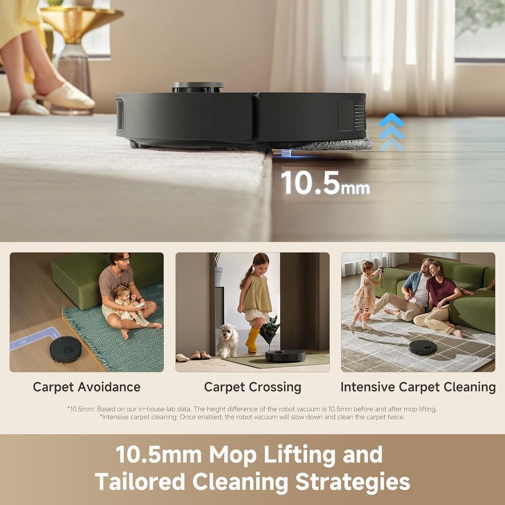 دريم - مكنسة وممسحة روبوت L50 Ultra Ce - أسود