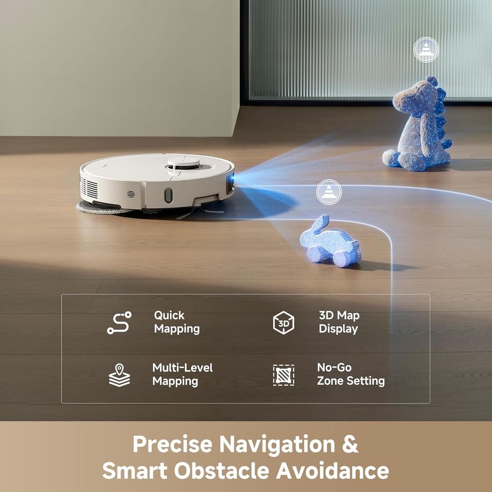 دريم - مكنسة وممسحة روبوت L50 Ultra Ce - أبيض