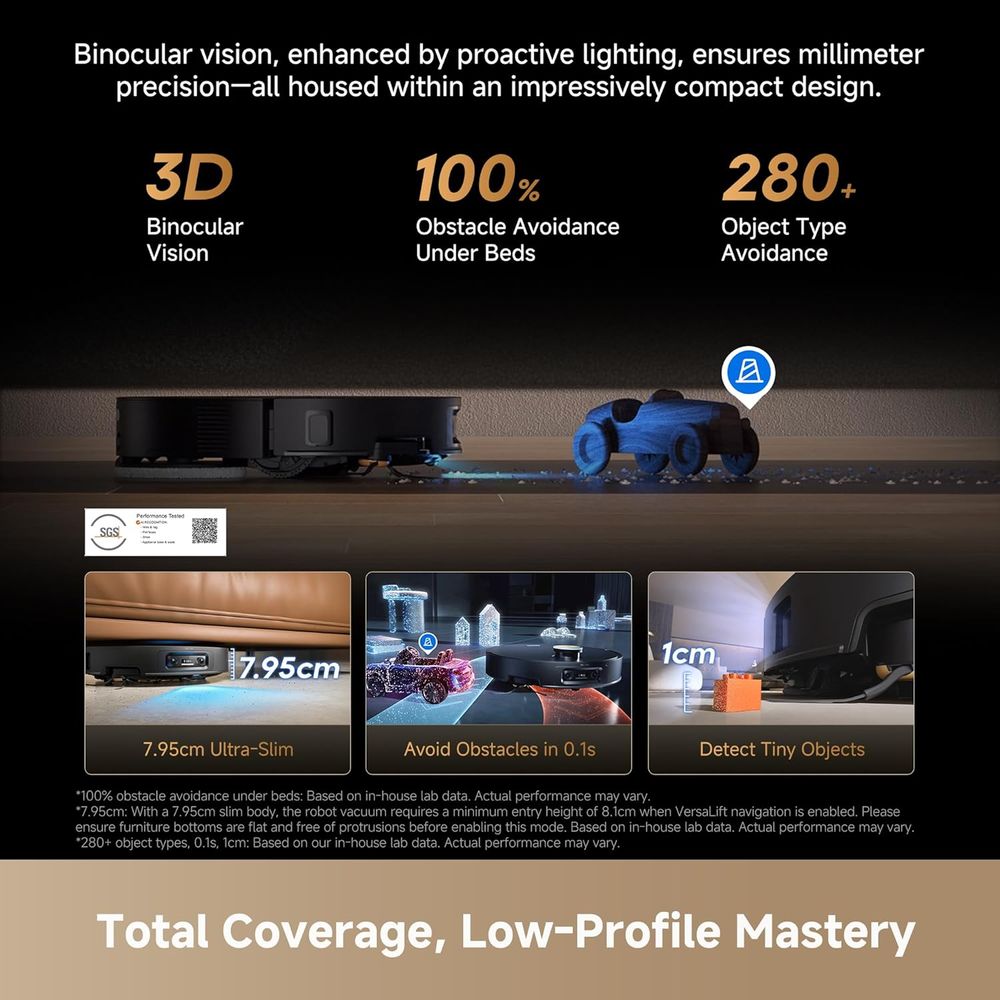 Dreame - X60 Ultra Complete Robot Vacuum & Mop - Black